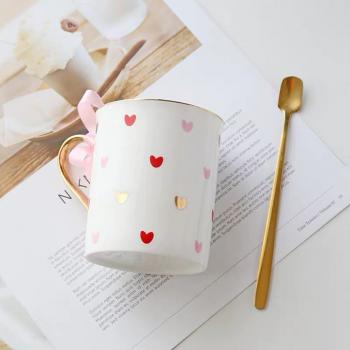 Romantic Heart Design Custom Ceramic Mugs