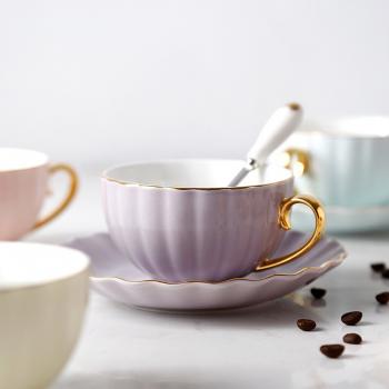 Pumpkin Ceramic Cups&Saucers For British Afternoon Tea or Coffee