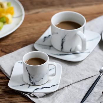 Marble Design Custom Ceramic Cups&Saucers