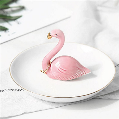 Flamingo Jewelry Tray Trinket Dish,ceramic jewelry tray