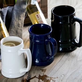 Classic Big Capacity Ceramic Beer Mugs For Bar and Pub