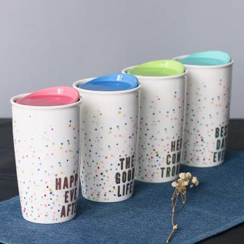 Double Wall Ceramic Travel Mug with Ceramic Lid