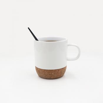 18oz Big Capacity Cork Base Ceramic Mugs for Custom Service 9.3 12cm