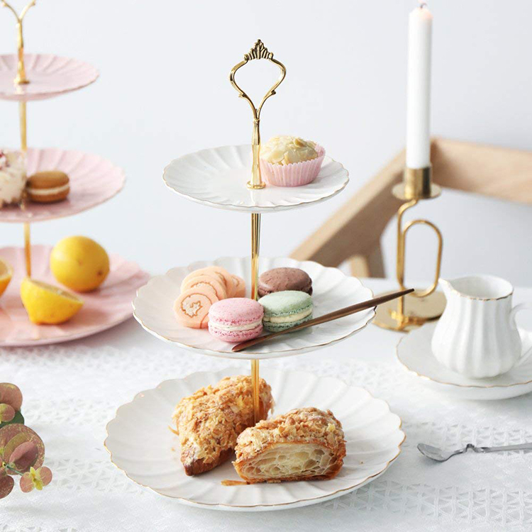 3 Tier Ceramic Cake Stand Wedding Dessert Cupcake Stand For Tea Party ...