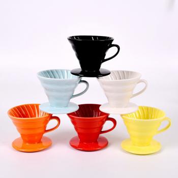 Pour Over Coffee Dripper- Ceramic Slow Brewing Accessories for Home, Cafe, Restaurants