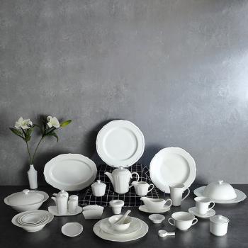 Wholesale High Quality Hotel White Porcelain Dinner Set