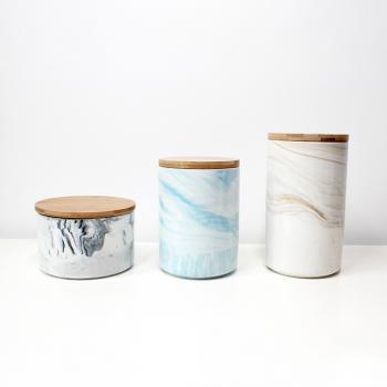 Marble Ceramic Food Storage Jar